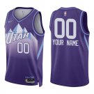 Jazz #00 Custom Name And Number Purple City Swingman Jersey