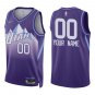 Jazz #00 Custom Name And Number Purple City Swingman Jersey