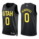 Jazz #0 Taylor Hendricks Black Swingman Jersey