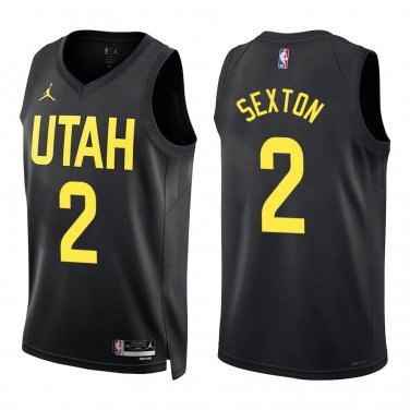 Jazz #2 Collin Sexton Black Swingman Jersey