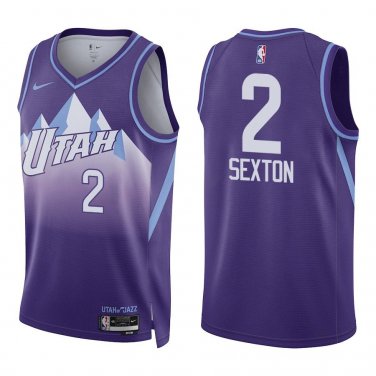 Jazz #2 Collin Sexton Purple City Swingman Jersey