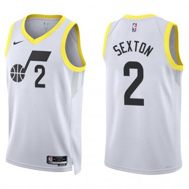 Jazz #2 Collin Sexton White Swingman Jersey