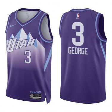 Jazz #3 Keyonte George Purple City Swingman Jersey