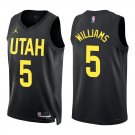 Jazz #5 Cody Williams Black Swingman Jersey