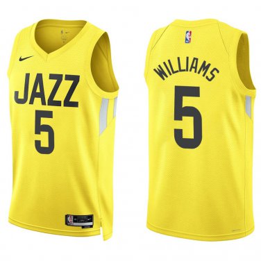 Jazz #5 Cody Williams Gold Swingman Jersey