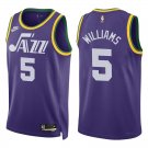Jazz #5 Cody Williams Purple Classic Swingman Jersey