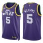 Jazz #5 Cody Williams Purple Classic Swingman Jersey