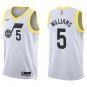 Jazz #5 Cody Williams White Swingman Jersey
