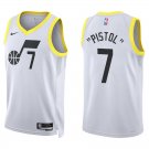 Jazz #7 Pete Maravich White Swingman Jersey