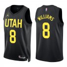 Jazz #8 Deron Williams Black Swingman Jersey
