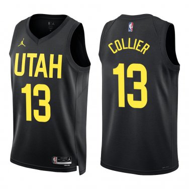 Jazz #13 Isaiah Collier Black Swingman Jersey