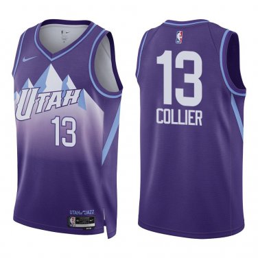 Jazz #13 Isaiah Collier Purple City Swingman Jersey