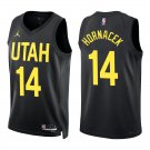 Jazz #14 Jeff Hornacek Black Swingman Jersey