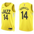 Jazz #14 Jeff Hornacek Gold Swingman Jersey