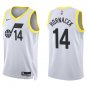 Jazz #14 Jeff Hornacek White Swingman Jersey