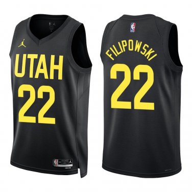Jazz #22 Kyle Filipowski Black Swingman Jersey