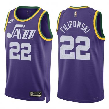 Jazz #22 Kyle Filipowski Purple Classic Swingman Jersey