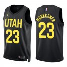 Jazz #23 Lauri Markkanen Black Swingman Jersey