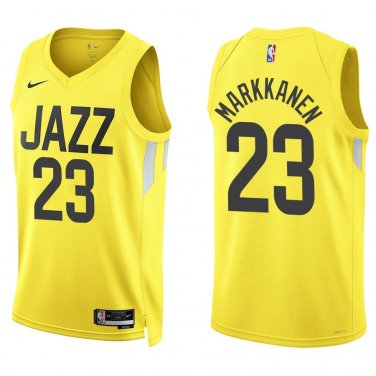 Jazz #23 Lauri Markkanen Gold Swingman Jersey