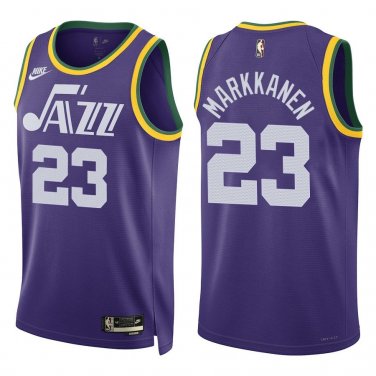 Jazz #23 Lauri Markkanen Purple Classic Swingman Jersey