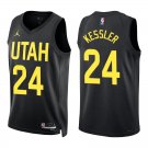 Jazz #24 Walker Kessler Black Swingman Jersey
