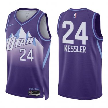 Jazz #24 Walker Kessler Purple City Swingman Jersey