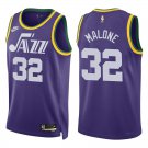 Jazz #32 Karl Malone Purple Classic Swingman Jersey