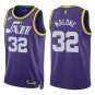 Jazz #32 Karl Malone Purple Classic Swingman Jersey