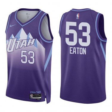 Jazz #53 Mark Eaton Purple City Swingman Jersey
