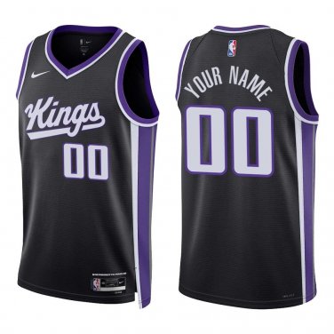 Kings #00 Custom Name And Number Black Swingman Jersey