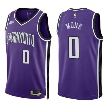 Kings #0 Malik Monk Purple Throwback Swingman Jersey
