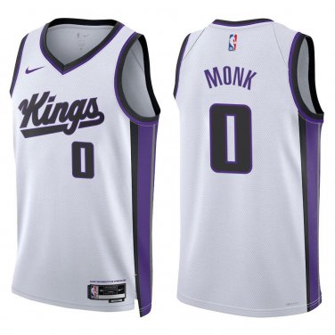 Kings #0 Malik Monk White Swingman Jersey