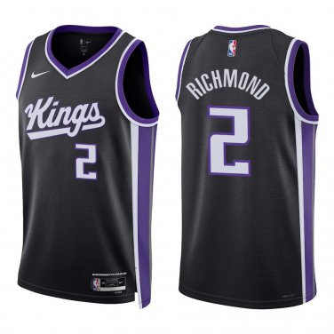Kings #2 Mitch Richmond Black Swingman Jersey