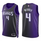 Kings #4 Chris Webber Black Purple Statement Swingman Jersey