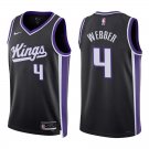 Kings #4 Chris Webber Black Swingman Jersey