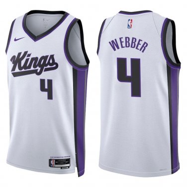 Kings #4 Chris Webber White Swingman Jersey