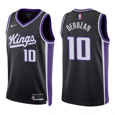 Kings #10 DeMar DeRozan Black Swingman Jersey