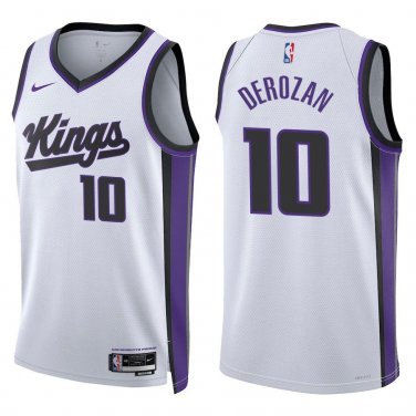 Kings #10 DeMar DeRozan White Swingman Jersey