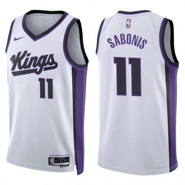 Kings #11 Domantas Sabonis White Swingman Jersey