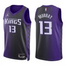 Kings #13 Keegan Murray Black Purple Statement Swingman Jersey