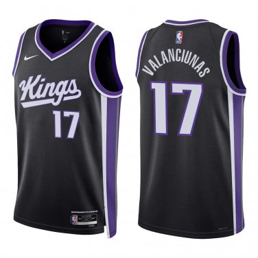 Kings #17 Jonas Valanciunas Black Swingman Jersey