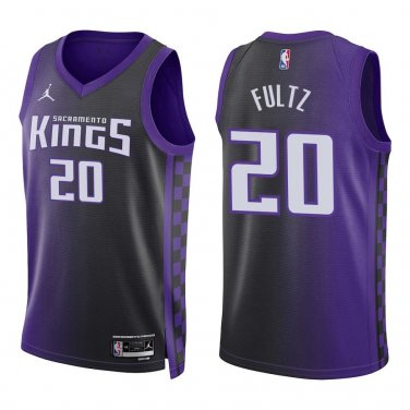 Kings #20 Markelle Fultz Black Purple Statement Swingman Jersey