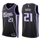 Kings #21 Vlade Divac Black Swingman Jersey