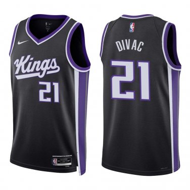 Kings #21 Vlade Divac Black Swingman Jersey