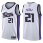 Kings #21 Vlade Divac White Swingman Jersey