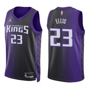 Kings #23 Keon Ellis Black Purple Statement Swingman Jersey