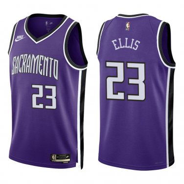 Kings #23 Keon Ellis Purple Throwback Swingman Jersey