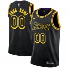 Lakers #00 Custom Name And Number Black Snake Swingman Jersey