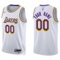 Lakers #00 Custom Name And Number White Swingman Jersey