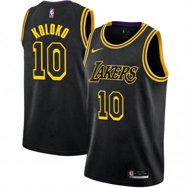 Lakers #10 Christian Koloko Black Snake Swingman Jersey